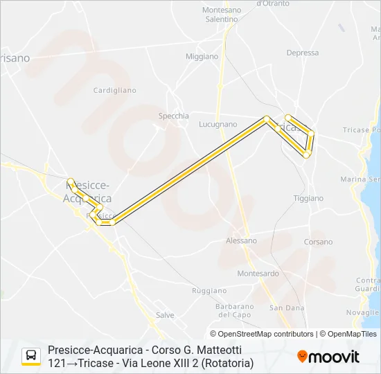 387 A ACQUARICA Bus Line Map