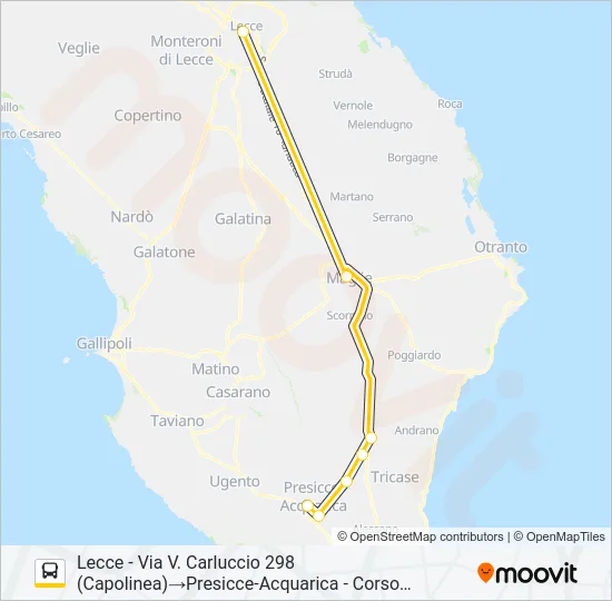 2186-2218 Bus Line Map
