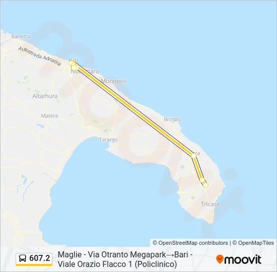 607.2 Bus Line Map