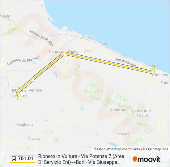 701.01 Bus Line Map