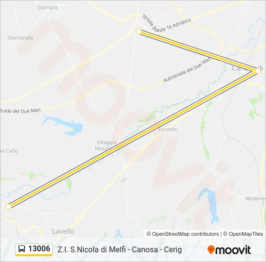 13006 Bus Line Map