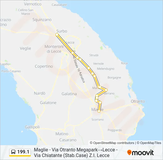 199.1 Bus Line Map