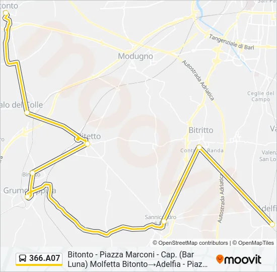 366.A07 Bus Line Map