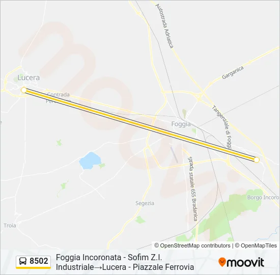 8502 Bus Line Map
