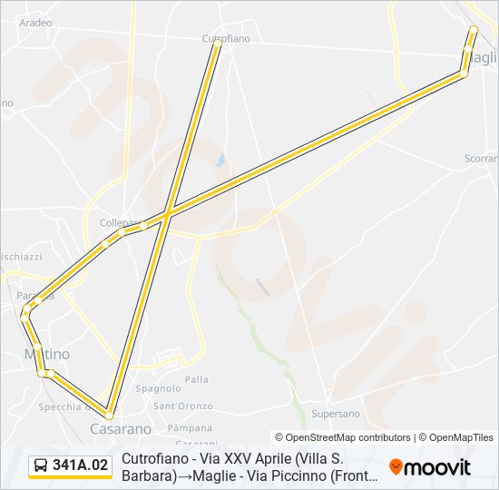 341A.02 bus Line Map