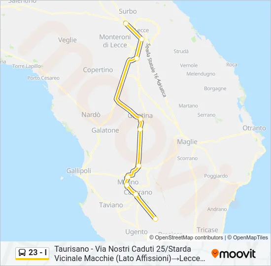 23 - I Bus Line Map
