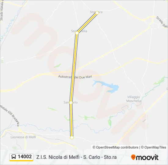 14002 Bus Line Map