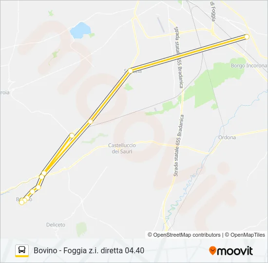 Percorso linea bus 74.1.01T