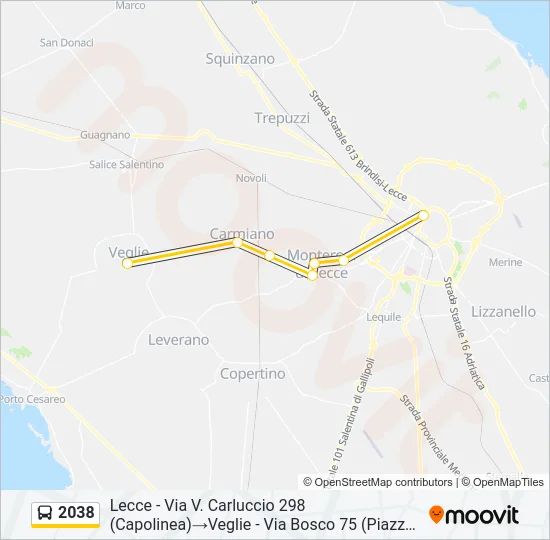 2038 Bus Line Map