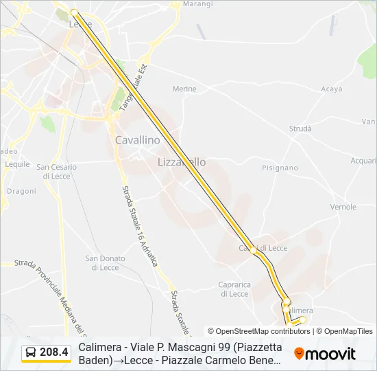 208.4 Bus Line Map