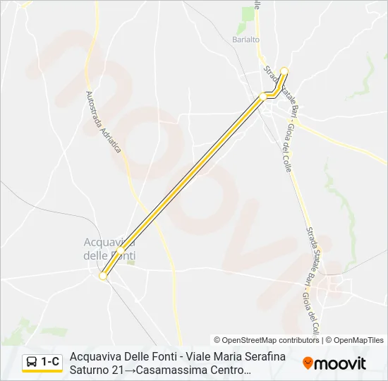 1-C Bus Line Map
