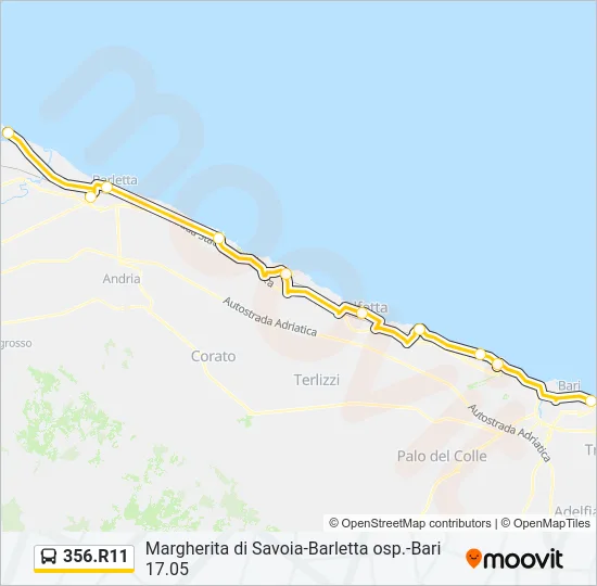 356.R11 Bus Line Map