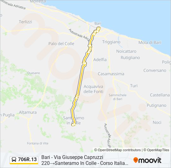 706R.13 bus Line Map