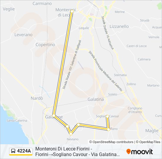 4224A bus Line Map