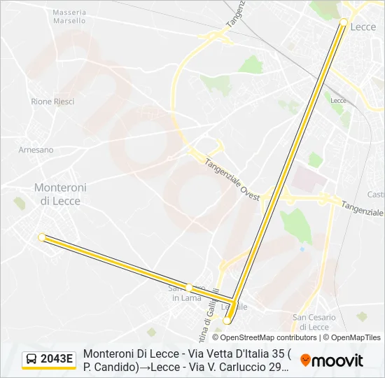 2043E Bus Line Map