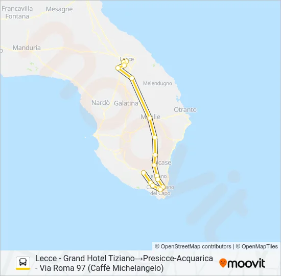 443 LE R 17.00 Bus Line Map