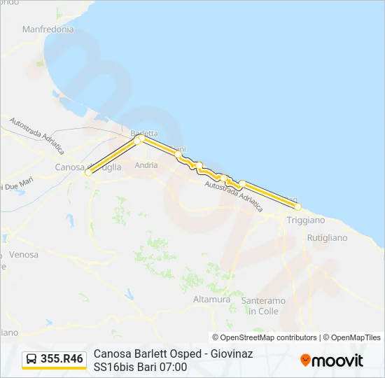 355.R46 Bus Line Map
