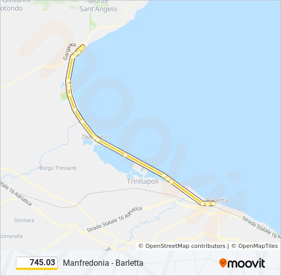 745.03 bus Line Map