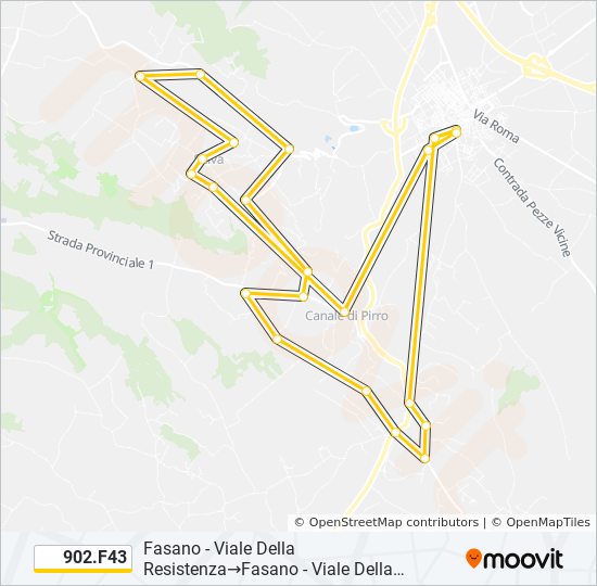 902.F43 bus Line Map