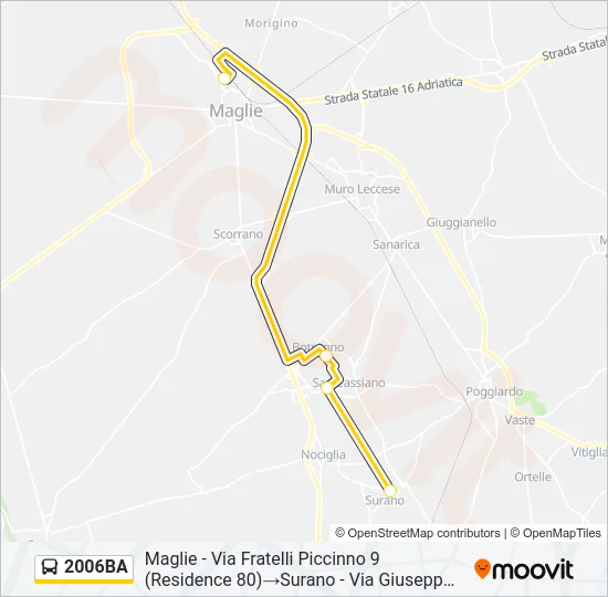 2006BA Bus Line Map