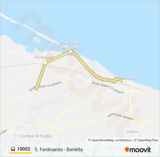 10002 Bus Line Map