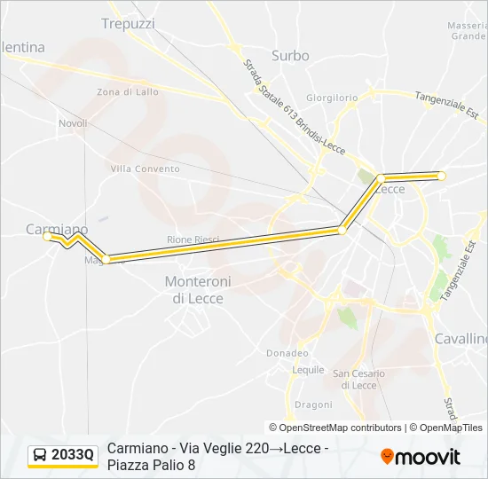 2033Q Bus Line Map