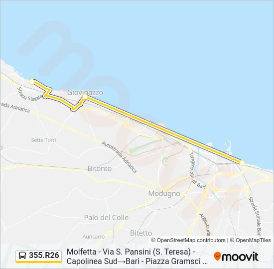355.R26 Bus Line Map