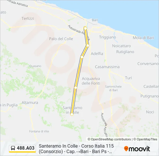 488.A03 Bus Line Map