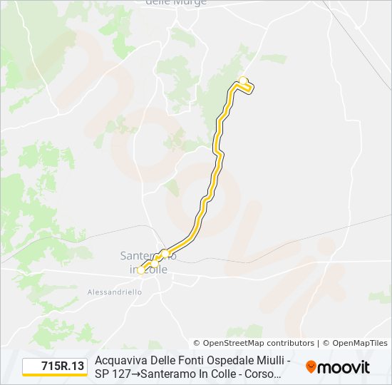715R.13 bus Line Map