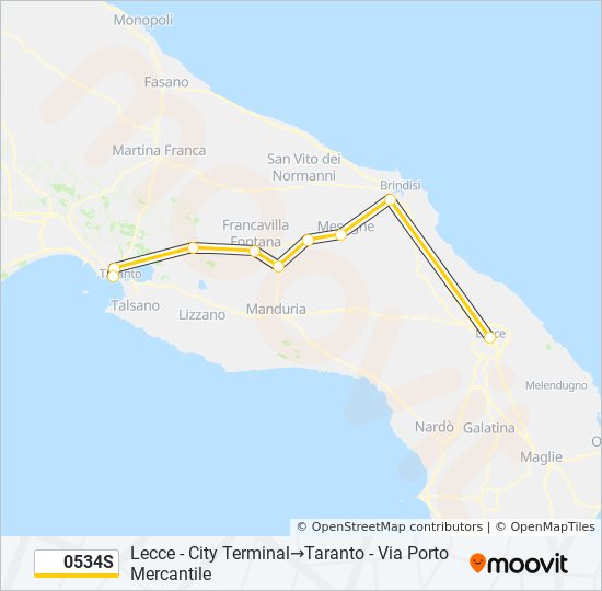 0534S bus Line Map