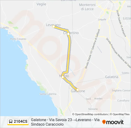 2104CS Bus Line Map