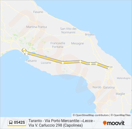 0542S bus Line Map