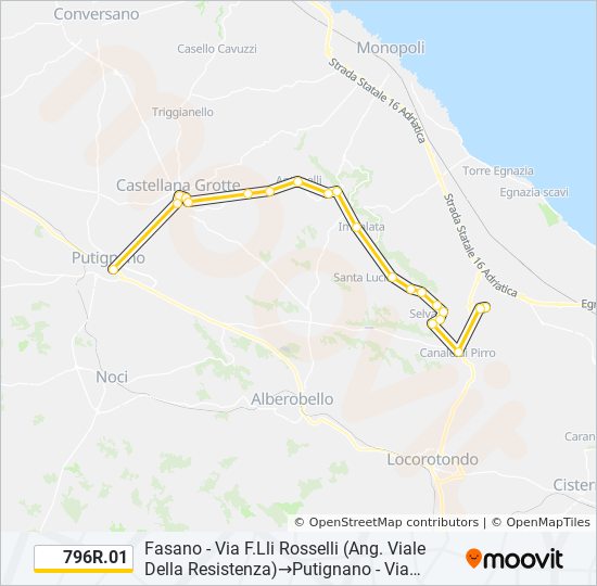 796R.01 bus Line Map