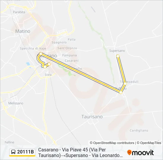 20111B Bus Line Map