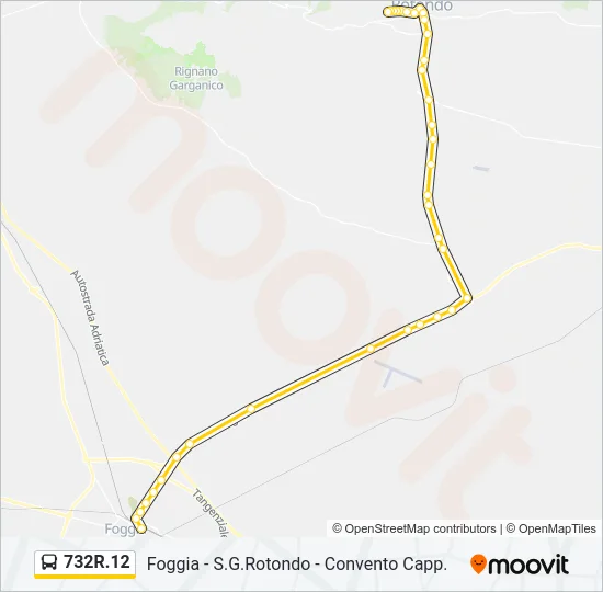 732R.12 Bus Line Map