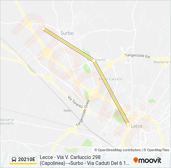 20210E Bus Line Map
