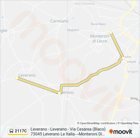 2117C Bus Line Map