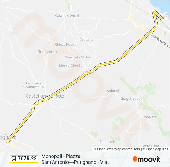 707R.22 Bus Line Map