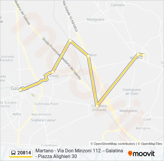 20814 Bus Line Map
