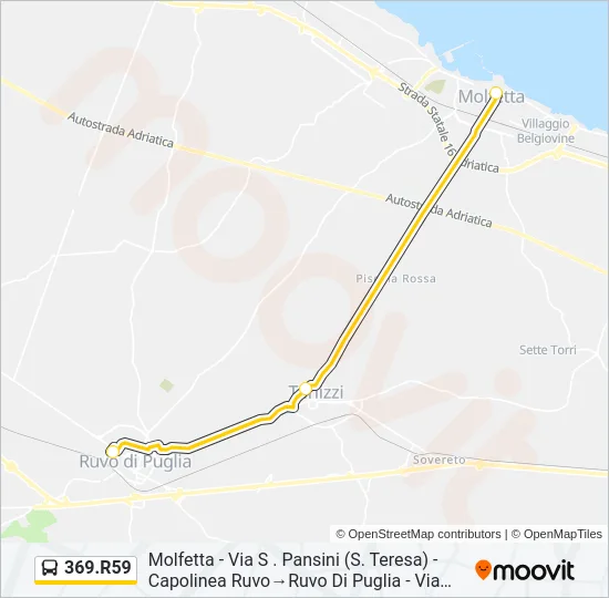 369.R59 Bus Line Map