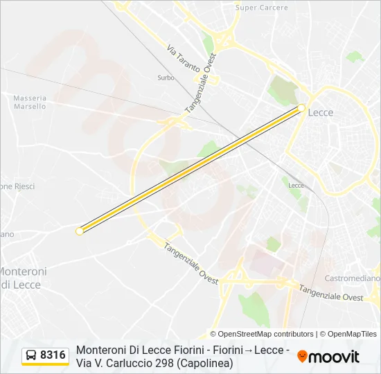 8316 Bus Line Map