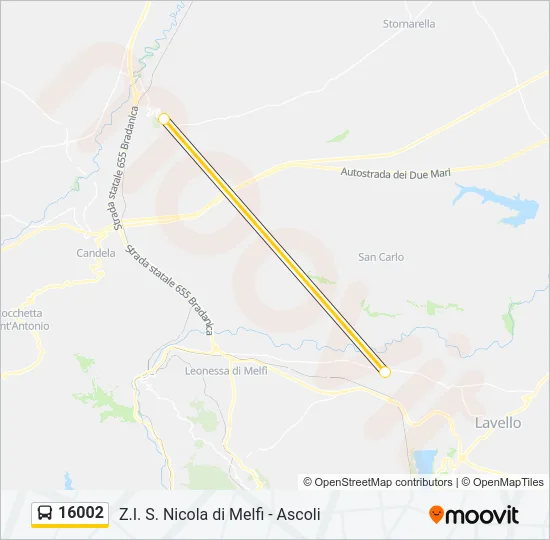 16002 Bus Line Map