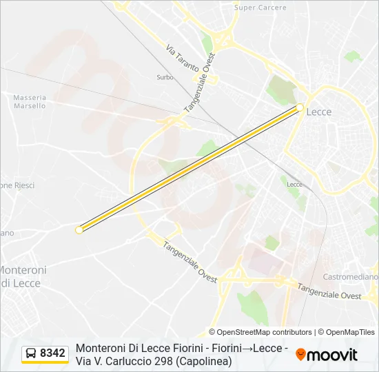 8342 Bus Line Map