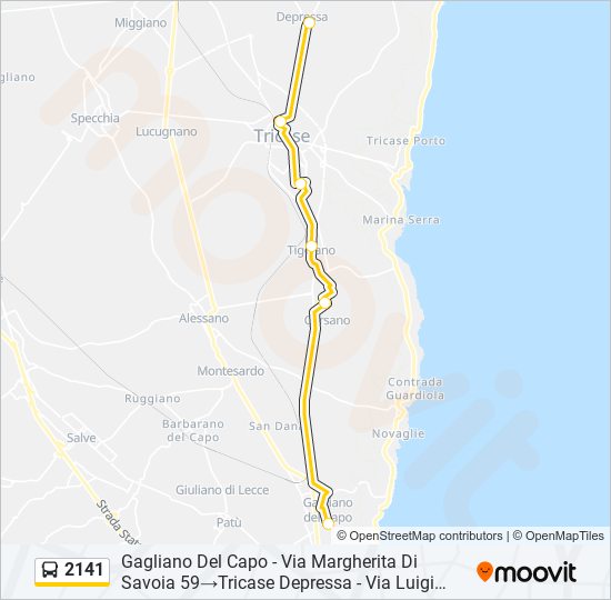 2141 bus Line Map