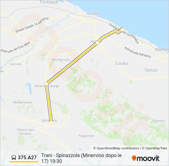 375.A27 Bus Line Map