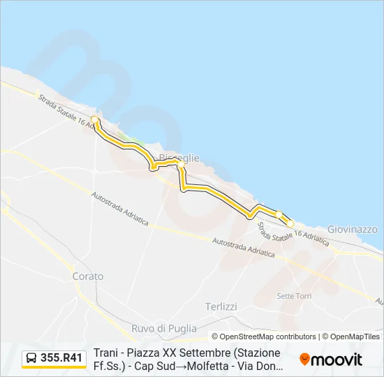 355.R41 Bus Line Map