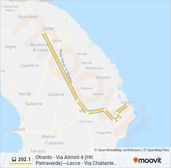 202.1 Bus Line Map