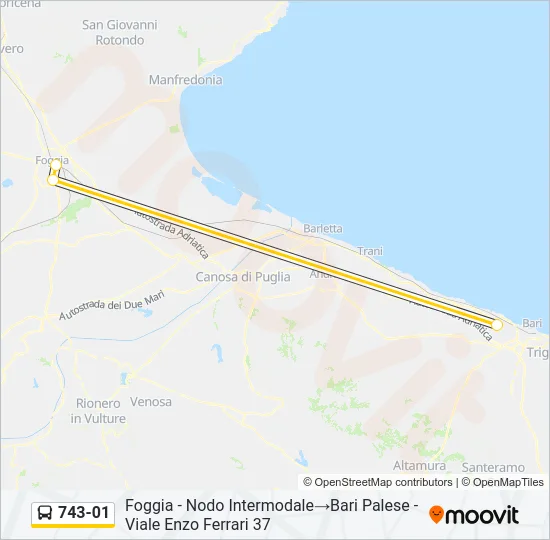 743-01 Bus Line Map
