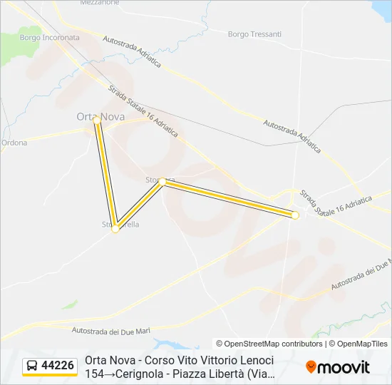 44226 Bus Line Map