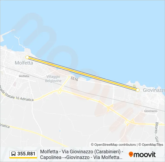 355.R81 Bus Line Map